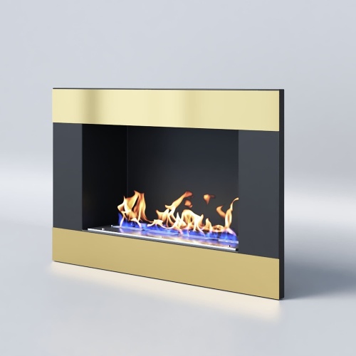 Биокамин "Русский огонь" Голд 650V встраиваемый с декоративным стеклом (стемалитом)