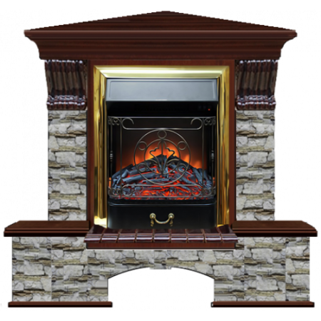 Бостон К Алтай угловой (красное дерево)+Majestic Brass