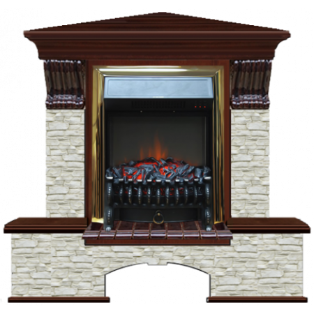 Бостон К Грот однотонный угловой (красное дерево)+Fobos Brass