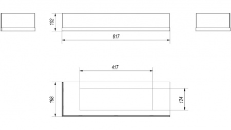 Стекло декоративное для биокамина DELTA/L/700 по цене €161