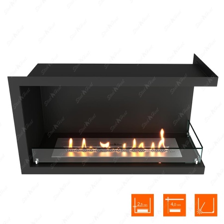 Биокамин угловой SteelHeat Leader 800 правый стекло по цене 32 752 руб.