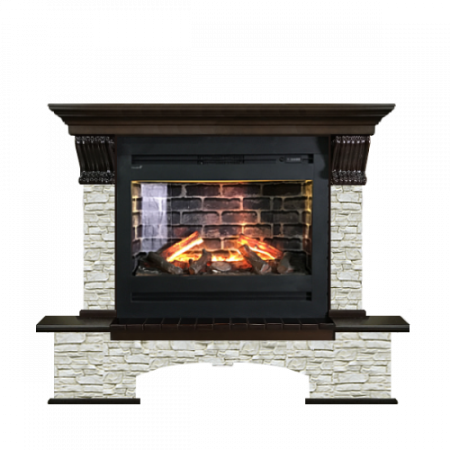 Бостон грот однотонный (темный дуб)+Rumba 3D Бостон грот однотонный (темный дуб)+Rumba 3D