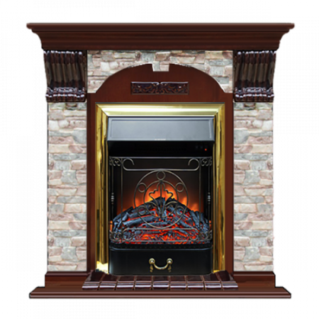 Арочный Грот цветной (красное дерево)+Majestic Brass