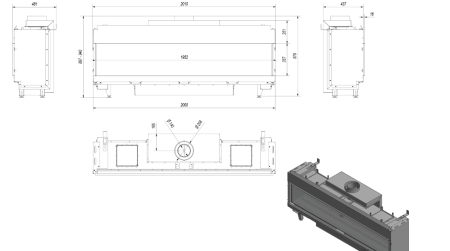 Газовая топка Kratki LEO/200/LPG (балонный газ)