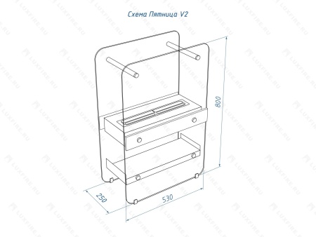 Напольный биокамин Lux Fire "Пятница V2" Напольный биокамин Lux Fire "Пятница V2" по цене 59 730 руб.
