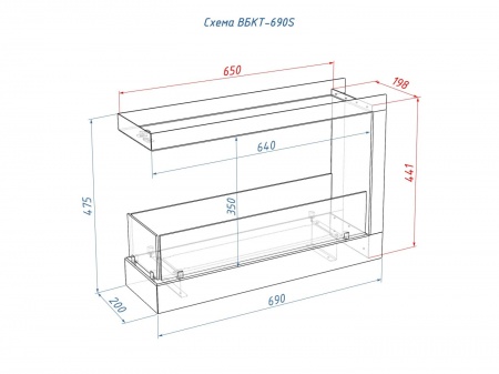 Встроенный биокамин Lux Fire Торцевой 690 S Встроенный биокамин Lux Fire Торцевой 690 S по цене 43 890 руб.